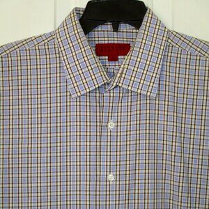 Bergamo New York Mens L/S Blue Cotton Dress Shirt - Size 16.5/33*